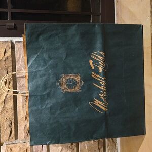 Marshall Field's Green Vintage Large Shopping Bag